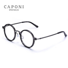 Carica l&#39;immagine nel visualizzatore di Gallery, CAPONI Pure Titanium Men&#39;s Glasses Frame Popular Retro Round Eye Frames Support Customized Prescription Optical Glasses F0042
