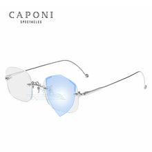 Load image into Gallery viewer, CAPONI Rimless Eyeglasses Pure Titanium Women Glasses Frame Trend Photochromic Filter Blue Ray Computer Glasses BF31429
