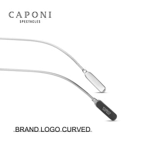 CAPONI Round Men's Glasses Frame Half Titanium Eyeglasses Blue Light Blocking Computer Glasses 2022  Eyewear oculos JF3228