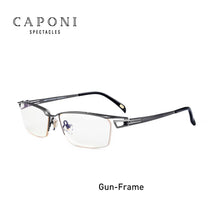 Load image into Gallery viewer, CAPONI Semi-rimless Titanium Frame Glasses Men Business Leisure Style Eyewear For Male Light Square Computer Eyeglasses J15003