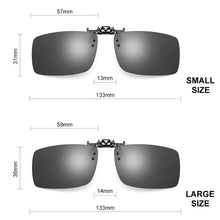 Load image into Gallery viewer, CAPONI Square Sunglasses Clip For Men Easy Flipped Up Glasses Clip Polarized Protect Eyes From Sun Light Driving Eyewear CP1101
