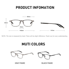 Load image into Gallery viewer, CAPONI Titanium Frame Glasses Men Sqaure Business Anti Blue Ray Computer Male&#39;s Eyeglasses Prescription Support gafas JF9918