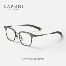 Load image into Gallery viewer, CAPONI Titanium Glasses Frame For Men Anti Blue Ray Eyeglasses Clear Computer Support Customized Prescription Glasses JF5224