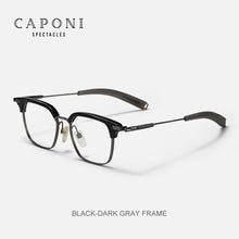 Load image into Gallery viewer, CAPONI Titanium Glasses Frame For Men Anti Blue Ray Eyeglasses Clear Computer Support Customized Prescription Glasses JF5224