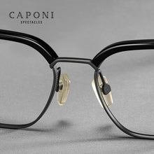 Load image into Gallery viewer, CAPONI Titanium Glasses Frame For Men Anti Blue Ray Eyeglasses Clear Computer Support Customized Prescription Glasses JF5224