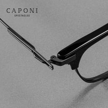 Load image into Gallery viewer, CAPONI Titanium Glasses Frame For Men Anti Blue Ray Eyeglasses Clear Computer Support Customized Prescription Glasses JF5224