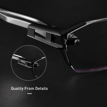 Load image into Gallery viewer, CAPONI Titanium Glasses Frame Men Rimless Square Business Optical Glasses Clear Computer Prescription Eyeglasss For Men J1141