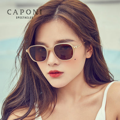 CAPONI Women's Sunglasses 2023 Decorative Polarized Sun Glasses Female Top Brand Ray Protect Eyewear CP31023
