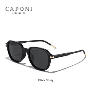 CAPONI Women's Sunglasses 2023 Decorative Polarized Sun Glasses Female Top Brand Ray Protect Eyewear CP31023