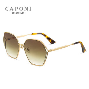 CAPONI Women sunglasses Trending Gradient Nylon Lens Sun Shades  Hollow Frame Accessories UV400 Protection CP0818