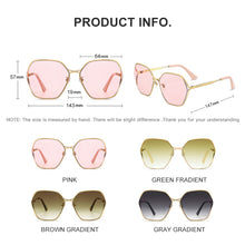 Load image into Gallery viewer, CAPONI Women sunglasses Trending Gradient Nylon Lens Sun Shades  Hollow Frame Accessories UV400 Protection CP0818
