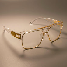 Load image into Gallery viewer, CCSPACE Gold Metal Transparent Glasses Frame Classic Retro Square Brand Designer Men Women EyeGlasses Eyewear SU108