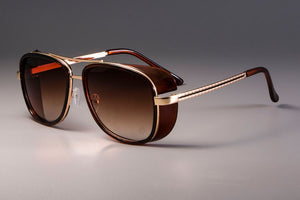 CCSPACE IRON MAN 3 Matsuda TONY Steampunk Sunglasses Men Mirrored Brand Designer Glasses Eyewear Shades UV Protection