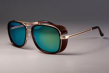 Load image into Gallery viewer, CCSPACE IRON MAN 3 Matsuda TONY Steampunk Sunglasses Men Mirrored Brand Designer Glasses Eyewear Shades UV Protection