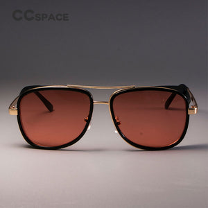 CCSPACE IRON MAN 3 Matsuda TONY Steampunk Sunglasses Men Mirrored Brand Designer Glasses Eyewear Shades UV Protection