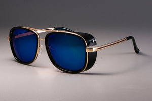 CCSPACE IRON MAN 3 Matsuda TONY Steampunk Sunglasses Men Mirrored Brand Designer Glasses Eyewear Shades UV Protection