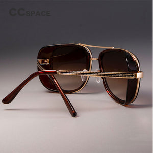 CCSPACE IRON MAN 3 Matsuda TONY Steampunk Sunglasses Men Mirrored Brand Designer Glasses Eyewear Shades UV Protection