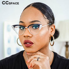 Load image into Gallery viewer, CCSPACE Ladies Diamond Cat Eyes Glasses Frames Women Brand Designer Optical EyeGlasses Eyewear Computer Glasses 45259