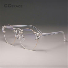 Load image into Gallery viewer, CCSPACE Transparent Glasses Frames Men Women Round Lens Cat Eye Brand Designer Optical Eyewear Computer Glasses 45221