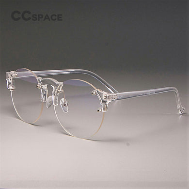 CCSPACE Transparent Glasses Frames Men Women Round Lens Cat Eye Brand Designer Optical Eyewear Computer Glasses 45221
