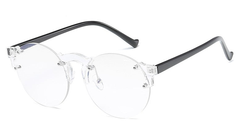 CCSPACE Transparent Glasses Frames Men Women Round Lens Cat Eye Brand Designer Optical Eyewear Computer Glasses 45221
