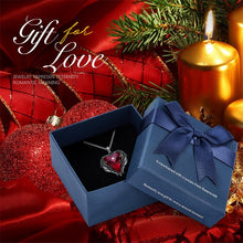 Load image into Gallery viewer, Women Silver Color Necklace Embellished with Crystals from Swarovski Necklace Angel Wings Heart Pendant Valentines Gift