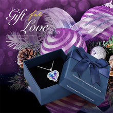 Load image into Gallery viewer, Women Silver Color Necklace Embellished with Crystals from Swarovski Necklace Angel Wings Heart Pendant Valentines Gift
