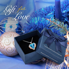 Load image into Gallery viewer, Women Silver Color Necklace Embellished with Crystals from Swarovski Necklace Angel Wings Heart Pendant Valentines Gift