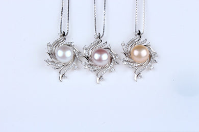 CHP32 women fine jewelry,delicate and beautiful pearl pendant,925 silver necklace as gift to beloved lady