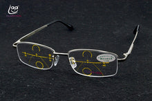 Load image into Gallery viewer, = CLARA VIDA = Intelligence Progressive Multifocal Commercial Reading Glasses Bifocal See Near Far Ultra Light +1 +1.5 +2 TO +4