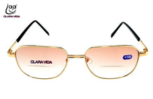 Load image into Gallery viewer, =CLARA VIDA= TWO pairs full rim bifocal Brown lens At near or far men women reading glasses+1.0 +1.5 +2.0 +2.5 +3.0 +3.5 +4.0
