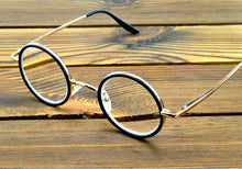 Load image into Gallery viewer, = CLARA VIDA = classic Retro round Reading glasses high-quality alloy black  frame with case  +1 +1.5 +2 +2.5 +3 +3.5 +4