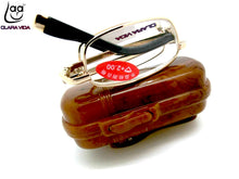 Load image into Gallery viewer, =CLARA VIDA= lighter case belt clip portable foldable men women unisex golden reading glasses+1.0 +1.5 +2.0 +2.5 +3.0 +3.5+4.0
