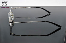 Load image into Gallery viewer, CLARA VIDA rimless frameless quality 12 layers coated silver rigid with case reading glasses+1.0 +1.5 +2.0 +2.5 +3.0 +3.5 +4.0