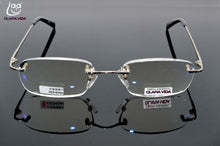 Load image into Gallery viewer, CLARA VIDA rimless frameless quality 12 layers coated silver rigid with case reading glasses+1.0 +1.5 +2.0 +2.5 +3.0 +3.5 +4.0