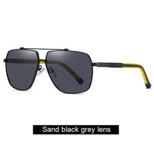 CLLOIO 20231  Polarized Sunglasses Men Square Brand Designer Business Glasses Oversized Spring Pilot Sun Glasses UV400