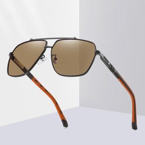 CLLOIO 20231  Polarized Sunglasses Men Square Brand Designer Business Glasses Oversized Spring Pilot Sun Glasses UV400