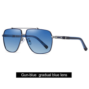 CLLOIO 20231  Polarized Sunglasses Men Square Brand Designer Business Glasses Oversized Spring Pilot Sun Glasses UV400