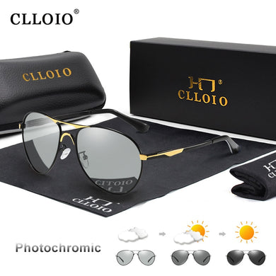 CLLOIO 2023 Photochromic Sunglasses Polarized Men Pilot Vintage Sun Glasses Women Driving Eyewear Goggles UV400 gafas de sol