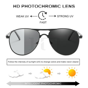 CLLOIO 2023 Photochromic Sunglasses Polarized Men Pilot Vintage Sun Glasses Women Driving Eyewear Goggles UV400 gafas de sol