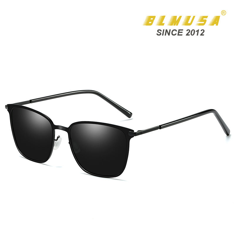 CLLOIO  20231 Polarized Sunglasses Men Metal Driver Night Vision Glasses Design UV400 Square Business Sun Glasses Cool Men