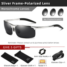 Load image into Gallery viewer, CLLOIO Aluminum Photochromic Sunglasses Men Polarized Day Night Driving Chameleon Glasses Anti-Glare Change Color Sun Glasses UV