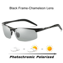 Load image into Gallery viewer, CLLOIO Aluminum Photochromic Sunglasses Men Polarized Day Night Driving Chameleon Glasses Anti-Glare Change Color Sun Glasses UV
