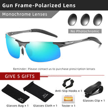 Load image into Gallery viewer, CLLOIO Aluminum Photochromic Sunglasses Men Polarized Day Night Driving Chameleon Glasses Anti-Glare Change Color Sun Glasses UV
