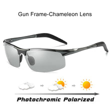 Load image into Gallery viewer, CLLOIO Aluminum Photochromic Sunglasses Men Polarized Day Night Driving Chameleon Glasses Anti-Glare Change Color Sun Glasses UV