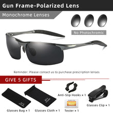 Load image into Gallery viewer, CLLOIO Aluminum Photochromic Sunglasses Men Polarized Day Night Driving Chameleon Glasses Anti-Glare Change Color Sun Glasses UV