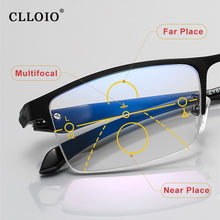 Load image into Gallery viewer, CLLOIO Business Office Reading Glasses For Men Women Multifocal Progressive Reading Glasses Anti Blue Light Presbyopic Eyewears