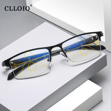 Load image into Gallery viewer, CLLOIO Business Office Reading Glasses For Men Women Multifocal Progressive Reading Glasses Anti Blue Light Presbyopic Eyewears
