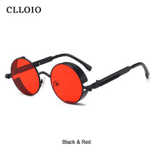 Load image into Gallery viewer, CLLOIO Classic Gothic Steampunk Sunglasses Men Women Round Glasses Vintage Sun Glasses  Metal Frame UV400