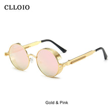Load image into Gallery viewer, CLLOIO Classic Gothic Steampunk Sunglasses Men Women Round Glasses Vintage Sun Glasses  Metal Frame UV400